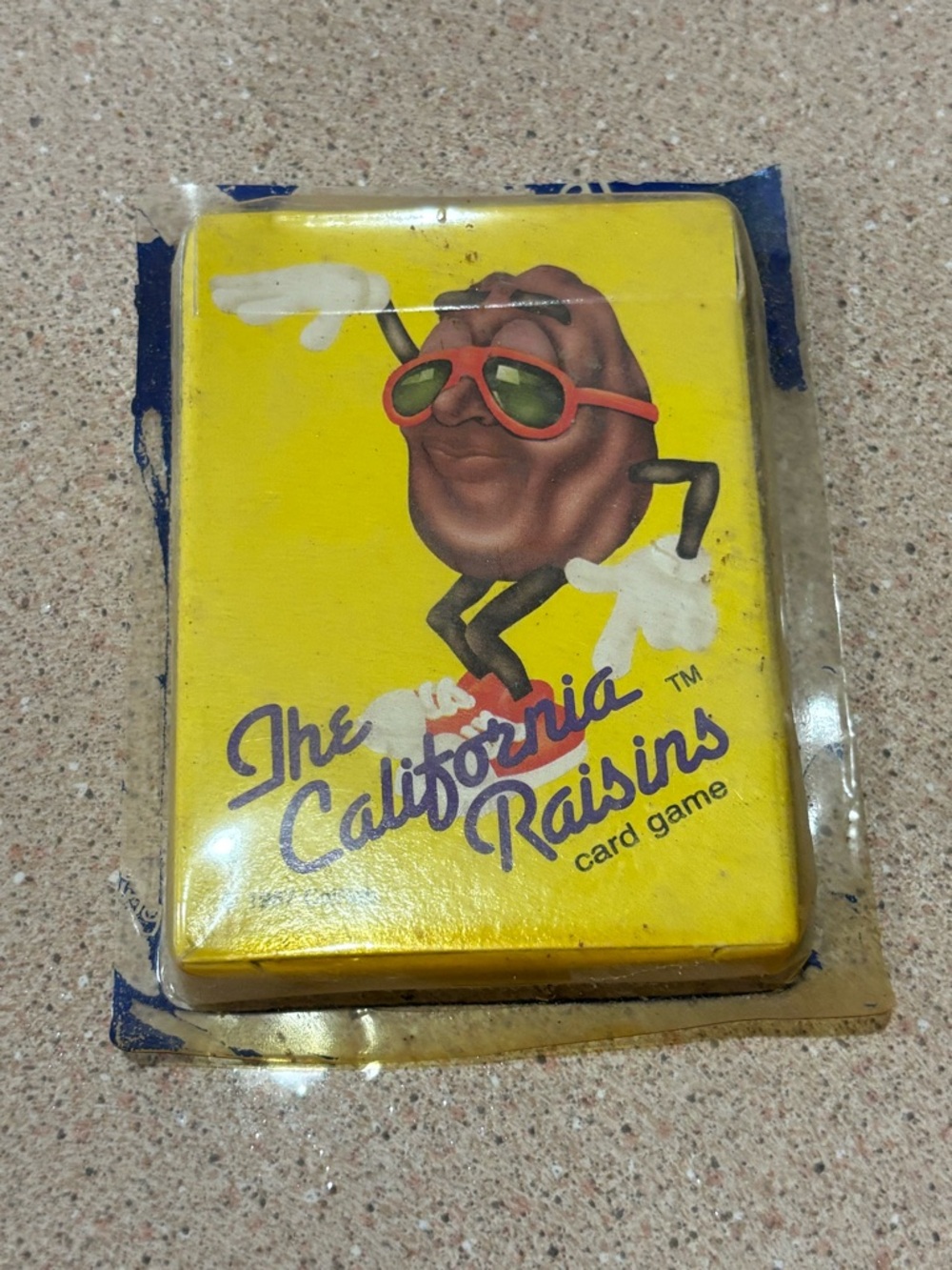 The California Raisins Card Game Vintage Yellow Deck with Character Art